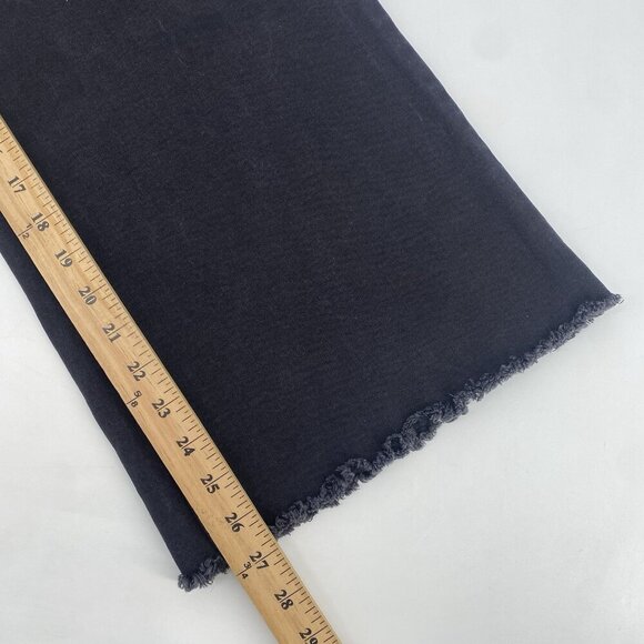 NYDJ Women's Size 10 Black Denim Cropped Wide Leg Trinity Button Fly Jeans Raw - Picture 14 of 14